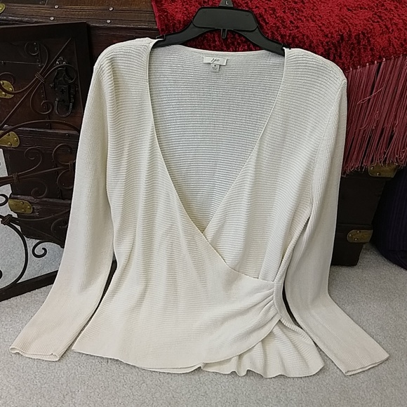 J.Jill Silk Blend Wrap Sweater - Picture 1 of 6